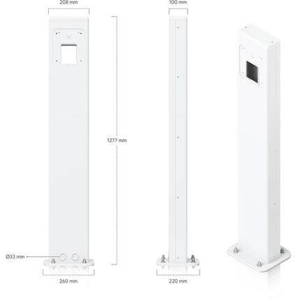 Ubiquiti EV Station Stand Soporte Acero Inoxidable para 2 estaciones EV