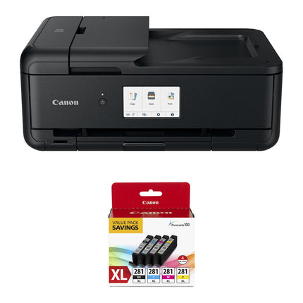 Canon Pixma TS9520a Impresora Multifunción Inalámbrica Tacto 4 3 y CLI-281 XL 4 Colores