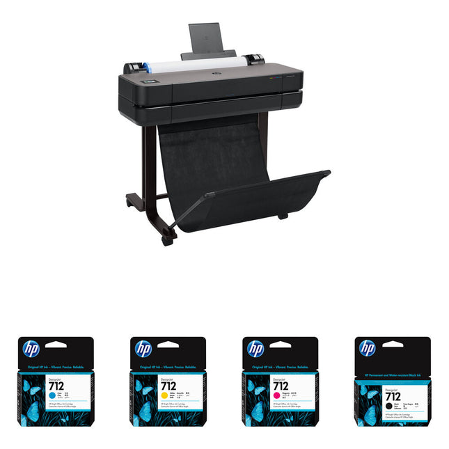 HP DesignJet T630 Plotter de Gran Formato 24" Resolución 2400x1200dpi Kit de Cartuchos estándar