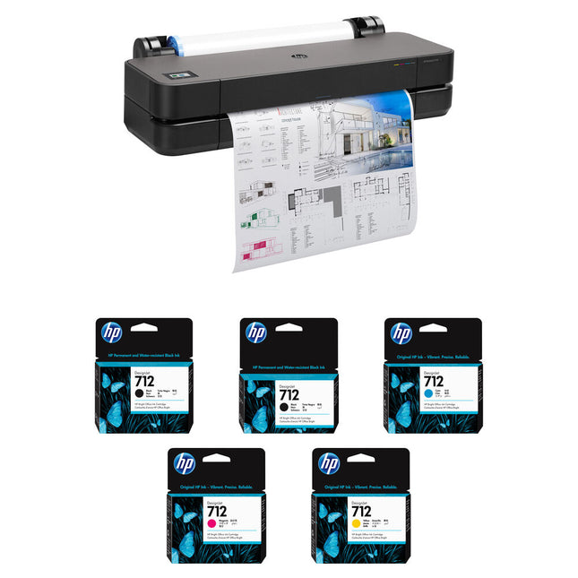 HP DesignJet T210 Impresora Plotter Gran Formato Inalámbrica 24" 2400x1200 dpi Cutter Automático