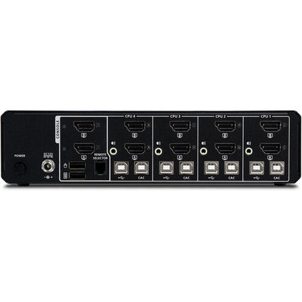 IOGEAR 4-Port Dual View KVM Switch Universal DP HDMI 5120x2880 60Hz