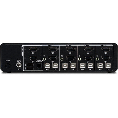 IOGEAR 4-Port Dual View KVM Switch Universal DP HDMI 5120x2880 60Hz