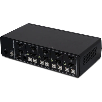 IOGEAR 4-Port Dual View KVM Switch Universal DP HDMI 5120x2880 60Hz