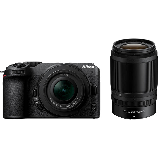 Nikon Z30 Cámara sin Espejo 20.9MP 4K Video 16-50mm y 50-250mm Lentes