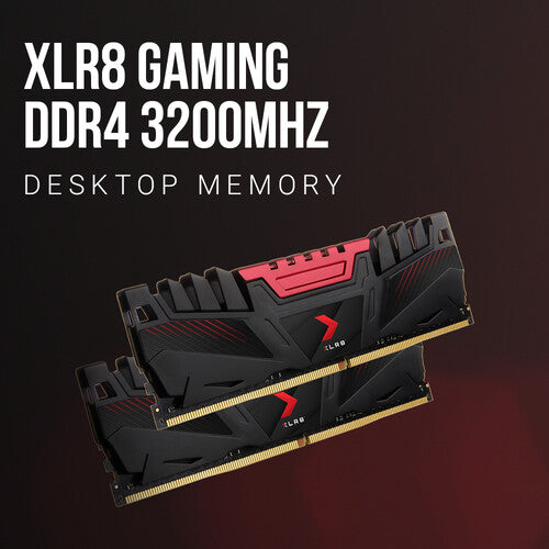 PNY 16GB XLR8 Memoria RAM DDR4 3200 MHz 2x8GB para PC Gaming negra