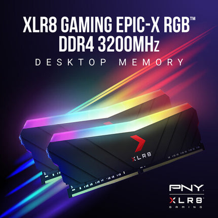 PNY 32GB XLR8 Gaming EPIC-X RGB Memoria RAM 3200 MHz 2x16GB Desktop
