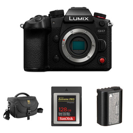 Panasonic LUMIX GH7 Cámara sin Espejo 25.2MP 4K60 Kit Esencial Negro