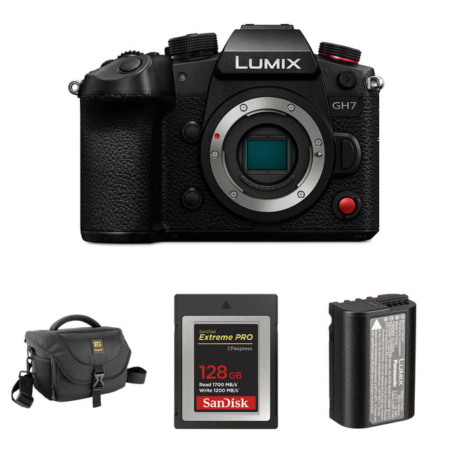 Panasonic LUMIX GH7 Cámara sin Espejo 25.2MP 4K60 Kit Esencial Negro