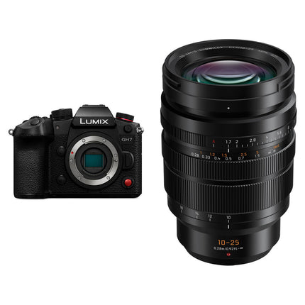 Panasonic LUMIX GH7 Cámara Sin Espejo 25.2MP 4K60 10-25mm f1.7 Kit