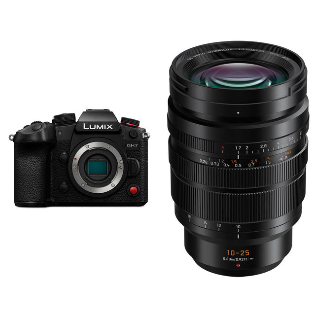 Panasonic LUMIX GH7 Cámara Sin Espejo 25.2MP 4K60 10-25mm f1.7 Kit