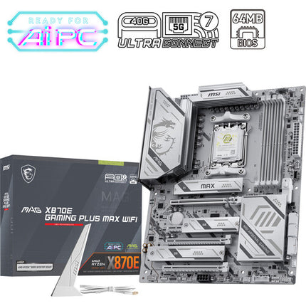 MSI MAG X870E GAMING PLUS MAX WIFI Placa base ATX AM5 con Wi-Fi 7 y DDR5