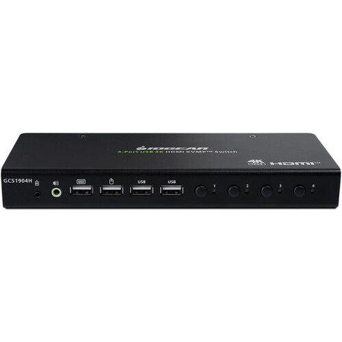 IOGEAR 4-Port HDMI KVMP Switch con Hub USB 2.0 y 4K 60Hz