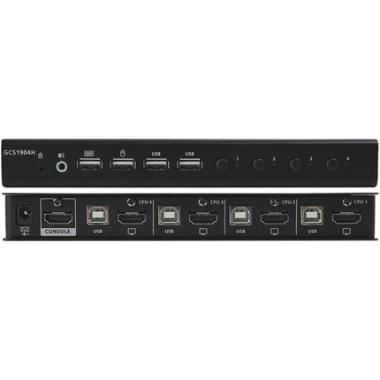 IOGEAR 4-Port HDMI KVMP Switch con Hub USB 2.0 y 4K 60Hz