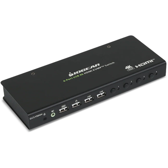 IOGEAR 4-Port HDMI KVMP Switch con Hub USB 2.0 y 4K 60Hz