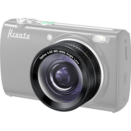Kreate Kit de Lentes Angular y Fisheye para Cámara KR48 con Estuche
