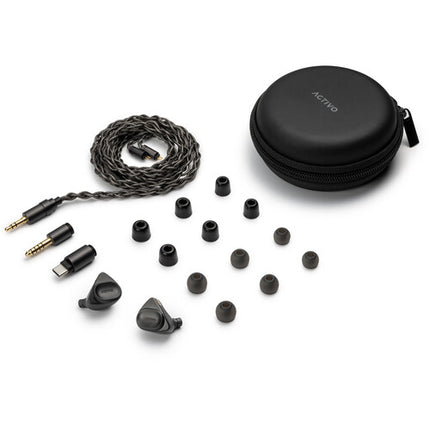 ACTIVO Volcano PSE51 Auriculares Cableados IEM con Conectores 3.5mm 4.4mm y USB-C