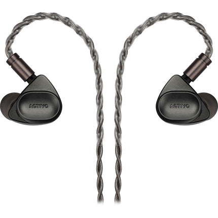 ACTIVO Volcano PSE51 Auriculares Cableados IEM con Conectores 3.5mm 4.4mm y USB-C