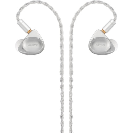 ACTIVO Volcano PSE51 Auriculares In Ear Cableados Drivers 8mm y 6mm Plateado