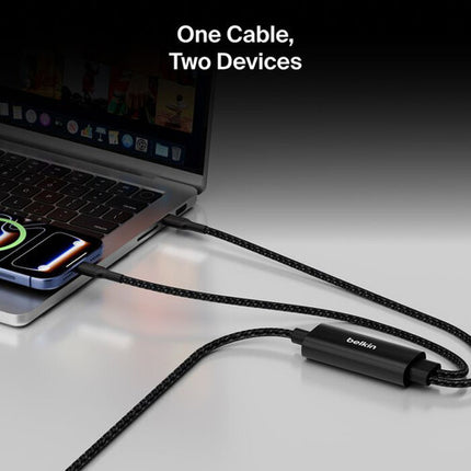 Belkin BoostCharge Pro Cable USB-C trenzado 5' 140W carga doble durable