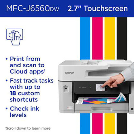 Brother MFC-J6560DW INKvestment Impresora Multifunción Color 31 ppm Dúplex y Wi-Fi