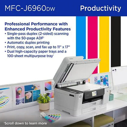 Brother MFC-J6960DW INKvestment Impresora multifunción tinta color Wi-Fi 31 ppm A3