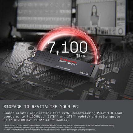 SANDISK 4TB Optimus 5100 SSD Interno NVMe PCIe 4.0 M.2 2280 6900MB/s