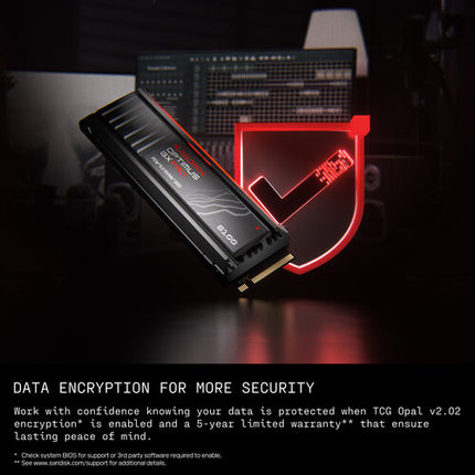 SanDisk 8TB Optimus GX PRO 8100 SSD M.2 2280 NVMe PCIe 5.0 con Disipador