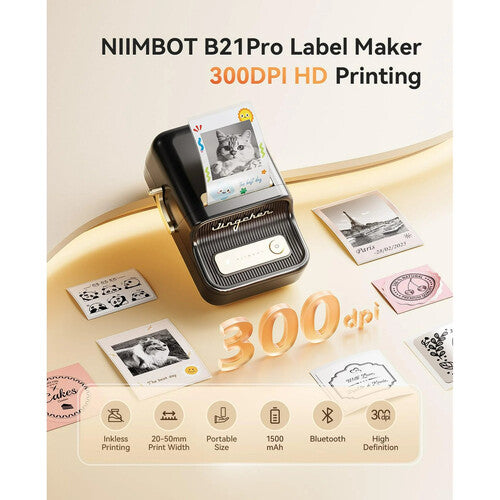 NIIMBOT B21 Pro Impresora Térmica Portátil 2" 300 dpi 50 mm/s Bluetooth