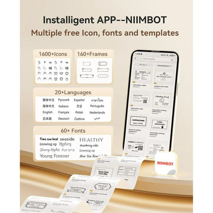 NIIMBOT B21 Pro Impresora Térmica Portátil 2" 300 dpi 50 mm/s Bluetooth