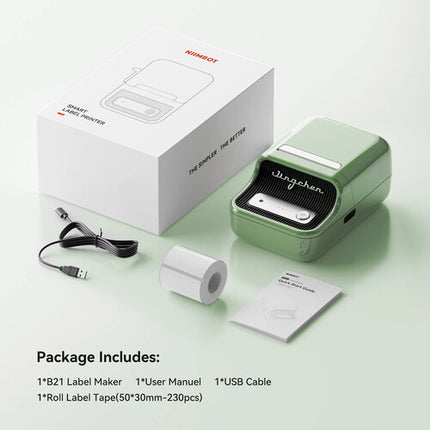 NIIMBOT B21 Impresora Térmica Portátil Verde 203 dpi 2 Pulgadas