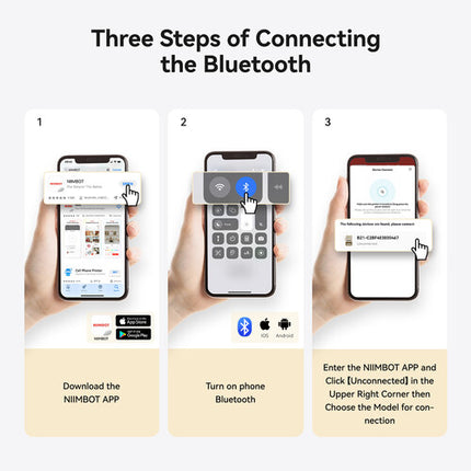 NIIMBOT B21 Impresora Térmica Portátil 2" 203 dpi Bluetooth Blanca