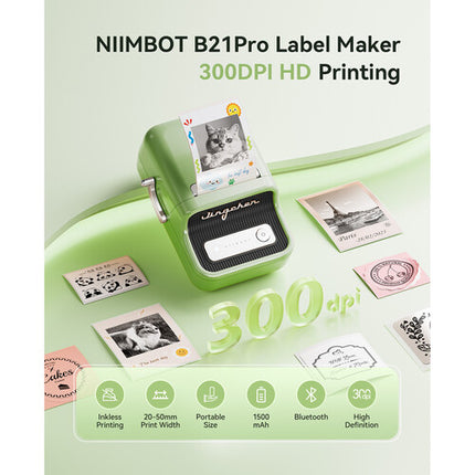 NIIMBOT B21 Pro Impresora Térmica Portátil HD 2 Pulgadas 300 dpi 1500 mAh