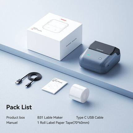 NIIMBOT B31 Impresora Térmica Portátil 3" Resolución 203 dpi Batería 1500 mAh