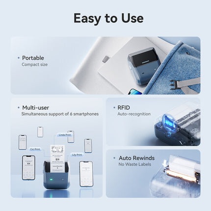 NIIMBOT B31 Impresora Térmica Portátil 3" Resolución 203 dpi Batería 1500 mAh