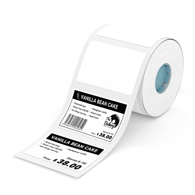 NIIMBOT Rollos de Papel Térmico Gap 900 Etiquetas Blancas 1.18x1.97" para Impresoras Serie K