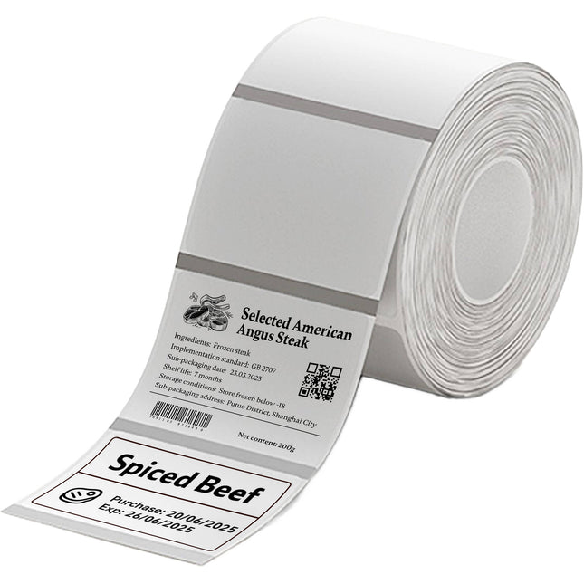 NIIMBOT Rollos de Papel Térmico con 230 Etiquetas Transparente 3x4 cm para Impresoras B-Series