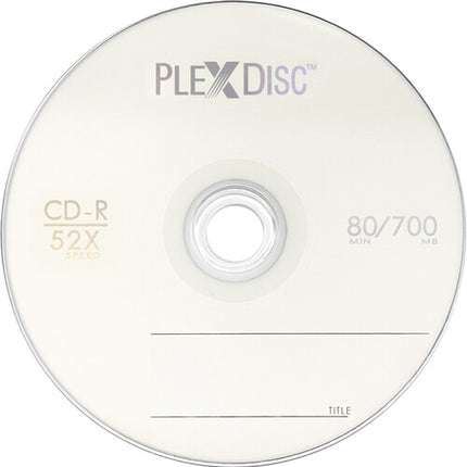 PlexDisc CD-R Logo Top Discos 100 Pack 700MB 48x Velocidad de Grabación