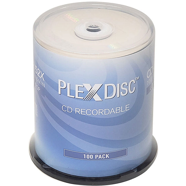PlexDisc CD-R Logo Top Discos 100 Pack 700MB 48x Velocidad de Grabación