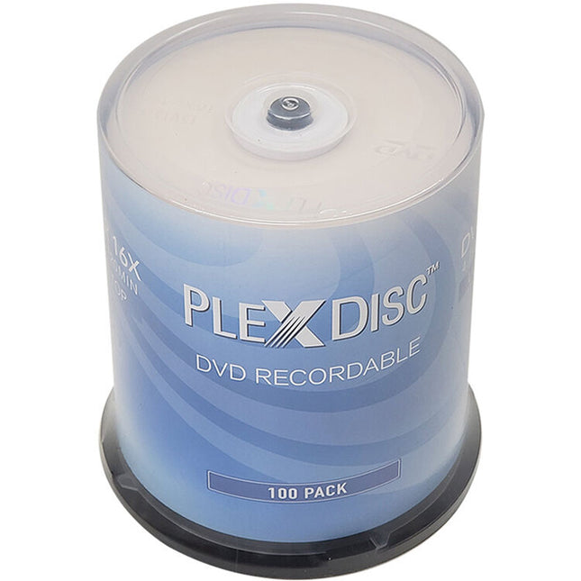 PlexDisc DVD-R 16x Logo Top 100-Pack 4.7GB Capacidad Grabable