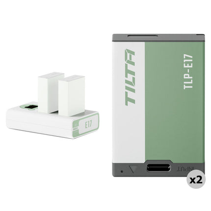 Tilta Kit de Baterías LP-E17 950mAh con Cargador USB-C 2 Bahías Ash Green