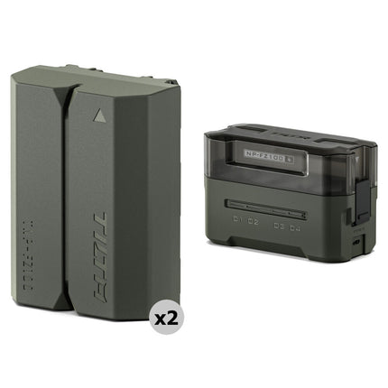Tilta Kit Baterías NP-FZ100 2400mAh y Cargador USB 4 Bahías Verde