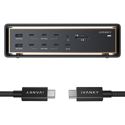iVANKY FusionDock Ultra Estación de Acoplamiento USB-C 29 en 1 con 4 Pantallas y 140W Passthrough
