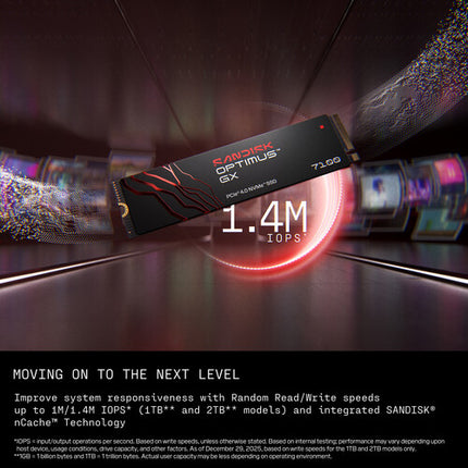 SanDisk 4TB Optimus GX 7100 SSD NVMe PCIe 4.0 M.2 2280 7000MB/s