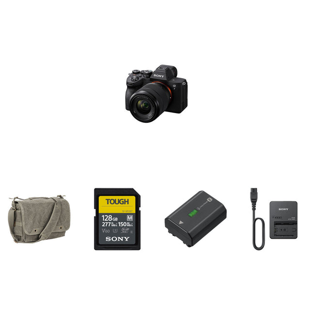 Sony a7 IV Cámara sin Espejo 33MP 4K 60p con Lente 28-70mm y Kit Essentials+
