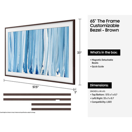 Samsung Customizable Bezel para TV 65" The Frame y Frame Pro 2026 Marrón Moderno