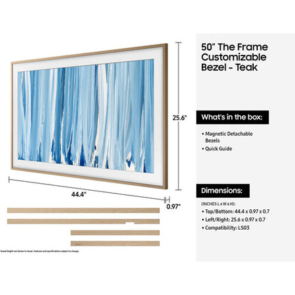 Samsung Customizable Bezel para TV The Frame 50" Modelos LS03A LS03B Modern Teak 2026
