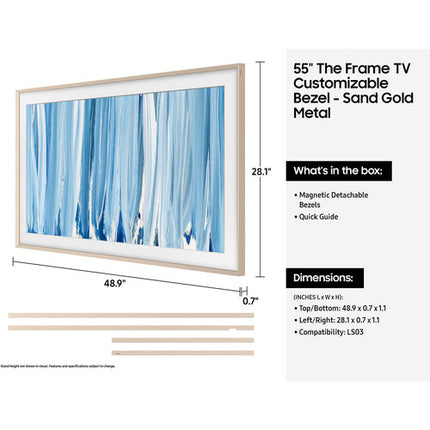 Samsung Customizable Bezel para TV The Frame 55 pulgadas Metal Sand Gold 2026
