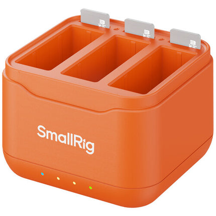 SmallRig Cargador de Baterías para DJI Action 6 5 Pro Osmo 360 3 Baterías en 140 Minutos y Almacenamiento para TF Cards