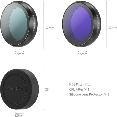 SmallRig Kit de Filtros para Insta360 GO Ultra ND8 CPL con Funda Silicona