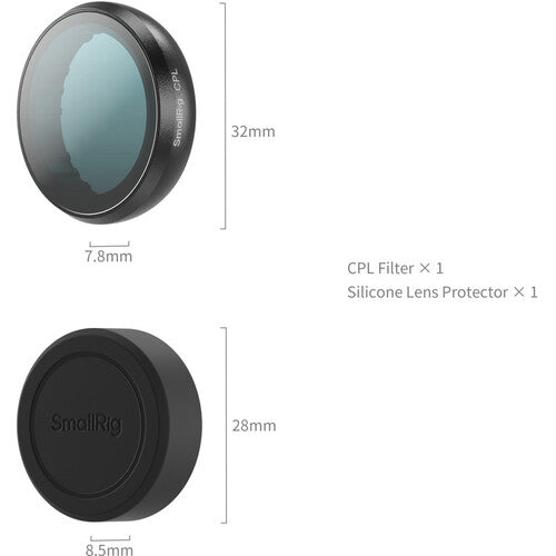 SmallRig Filtro CPL para Insta360 GO Ultra con Cubierta de Silicona